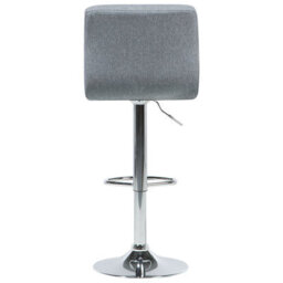 Wyld And Coco Monarch Grey Swivel Kitchen Bar Stools Set Of 2 - Adjustable Height, Chrome Base - thumbnail 7