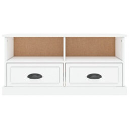 Berkfield Tv Cabinet High Gloss White 93X35.5X45 Cm Engineered Wood - thumbnail 6