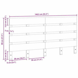 Berkfield Headboard Wax Brown 140 Cm Solid Wood Pine - thumbnail 7