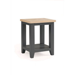 Julian Bowen Bordeaux Side Table - Dark Grey And Oak - thumbnail 3