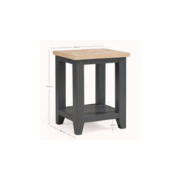 Julian Bowen Bordeaux Side Table - Dark Grey And Oak - thumbnail 7