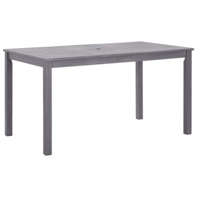 Berkfield Garden Table Grey Wash 140X80X74 Cm Solid Acacia Wood - image 1