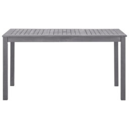 Berkfield Garden Table Grey Wash 140X80X74 Cm Solid Acacia Wood - thumbnail 2