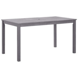 Berkfield Garden Table Grey Wash 140X80X74 Cm Solid Acacia Wood - thumbnail 1
