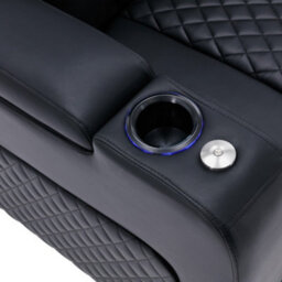 More4Homes Broadway 4 Seater Electric Recliner Cinema Sofa Usb Charging Led Base (Black) - thumbnail 6