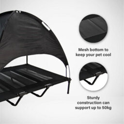 Actiaspet X Large Elevated Dog Bed Pet Raised Camping Cot Mesh With Canopy Cover - thumbnail 3