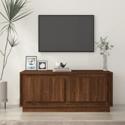 Berkfield Coffee Table Brown Oak 102X50X44 Cm Engineered Wood - image 1