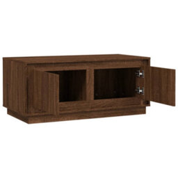 Berkfield Coffee Table Brown Oak 102X50X44 Cm Engineered Wood - thumbnail 7