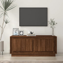 Berkfield Coffee Table Brown Oak 102X50X44 Cm Engineered Wood - thumbnail 1