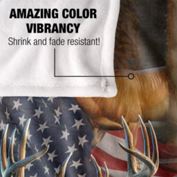Jq Licensing Silky American Flag Deer Supersoft Blanket Multicoloured (152Cm X 127Cm) - thumbnail 4