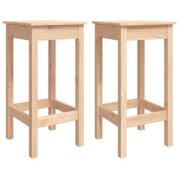 Berkfield 3 Piece Bar Set Solid Wood Pine - thumbnail 5