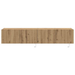 Berkfield Tv Wall Cabinets With Led Lights 2 Pcs Artisan Oak 80X35X31 Cm - thumbnail 7