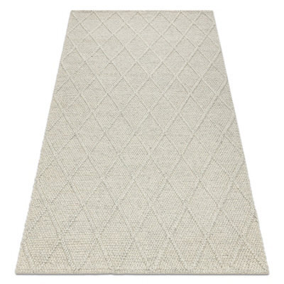 RugsX Wool Carpet Tahar 99001C Beige - Hand-Woven Loop, Rhombus, Boho  200X290 Cm - image 1