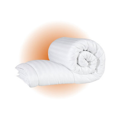 MHG Living 10.5 Tog All Season Duvet - Hypoallergenic Stripe Microfibre, Soft, Breathable & Machine Washable - Double - image 1