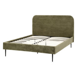 Beliani Bed Corduroy Flayat 140 X 200 Cm (Eu Double) Green - thumbnail 5