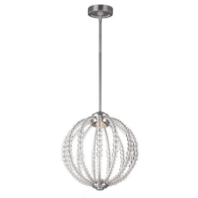 Elstead Lighting Oberlin Small Led Pendant - Satin Nickel - image 1