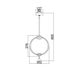 Elstead Lighting Oberlin Small Led Pendant - Satin Nickel - thumbnail 2