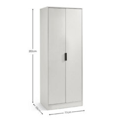Oakham Premium Arden 2 Door Wardrobe In Silk Grey - thumbnail 3