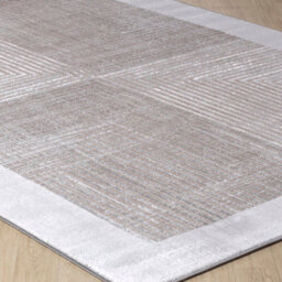 Livabliss Lustro-Modern Grey Beige Off-White Graphic Living Dining Bedroom Rug 80 X 150 Cm Easy Care, Non Shedding - thumbnail 6