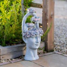 Primrose Freyja Tiered Cascading Water Feature Fountain With Led Lights H80Cm - thumbnail 1