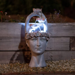 Primrose Freyja Tiered Cascading Water Feature Fountain With Led Lights H80Cm - thumbnail 3