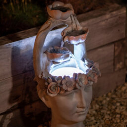Primrose Freyja Tiered Cascading Water Feature Fountain With Led Lights H80Cm - thumbnail 4