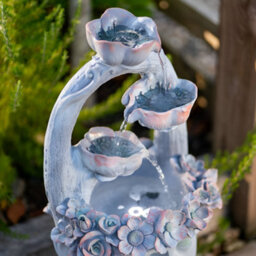 Primrose Freyja Tiered Cascading Water Feature Fountain With Led Lights H80Cm - thumbnail 5