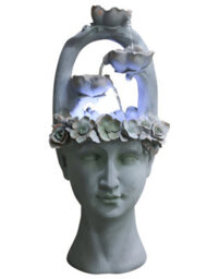 Primrose Freyja Tiered Cascading Water Feature Fountain With Led Lights H80Cm - thumbnail 7