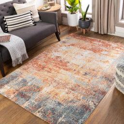 Livabliss Huntington Beach-Modern Orange Blue Ivory In- & Outdoor Rug 200 X 275 Cm Easy Care, Non Shedding - thumbnail 2