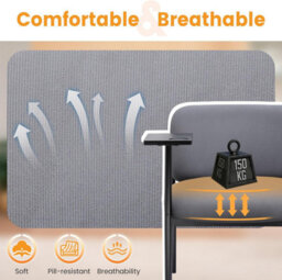 Comhoma Accent Chair Fabric Modern With 180 Degree Rotating Small Table Thick Soft Padded Seat Lounge Occasional Bedroom Chair - thumbnail 3