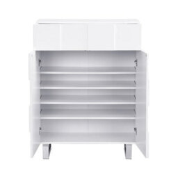 Furniture in Fashion Aspen High Gloss Shoe Cabinet With 2 Doors 1 Drawer In White - thumbnail 6
