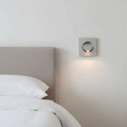 Ultra Beam Lighting Ultrabeam 3 Watt Led Square Silver Recessed Wall Or Headboard Reading Lamp - thumbnail 3