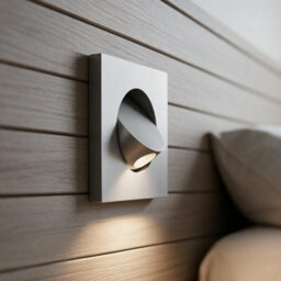 Ultra Beam Lighting Ultrabeam 3 Watt Led Square Silver Recessed Wall Or Headboard Reading Lamp - thumbnail 5