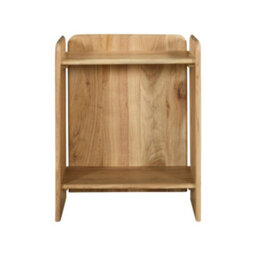 Sweeek - Set Of 2 Exotic Acacia Wood Bedside Tables With 2 Levels Natural 40X30X50 Cm - Tara - thumbnail 6