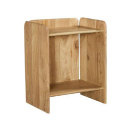 Sweeek - Set Of 2 Exotic Acacia Wood Bedside Tables With 2 Levels Natural 40X30X50 Cm - Tara - thumbnail 3