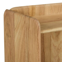 Sweeek - Set Of 2 Exotic Acacia Wood Bedside Tables With 2 Levels Natural 40X30X50 Cm - Tara - thumbnail 4