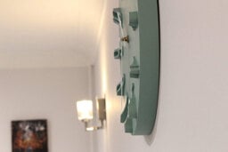 Designo Green Wall Clock 30 Cm - Silent Non Ticking 3D Raised Numbers Minimalist Art Deco Gift - thumbnail 4