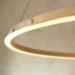 Loops Elegant 2 Pack Of Modern Ceiling Pendant Lights In French Gold And White Silicone Finish - thumbnail 4