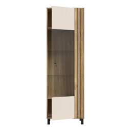 Furniture To Go Grafton Glass Door Display Cabinet In Cream And Oak - thumbnail 4