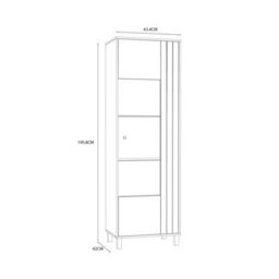 Furniture To Go Grafton Glass Door Display Cabinet In Cream And Oak - thumbnail 7