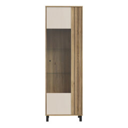 Furniture To Go Grafton Glass Door Display Cabinet In Cream And Oak - thumbnail 2