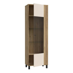 Furniture To Go Grafton Glass Door Display Cabinet In Cream And Oak - thumbnail 3
