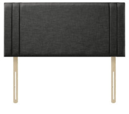 "Slumbre Rio Turin Linen 4Ft6 Double 20"" Headboard -  Charcoal"