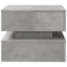 Vidaxl Coffee Table With Led Lights Concrete Grey 50X50X40 Cm - thumbnail 7
