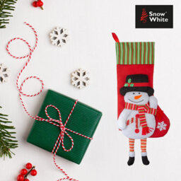 Long Leg Snowman Design Christmas Stockings 54Cm - thumbnail 5