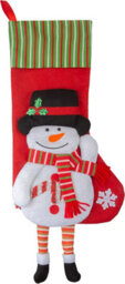 Long Leg Snowman Design Christmas Stockings 54Cm