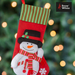 Long Leg Snowman Design Christmas Stockings 54Cm - thumbnail 2
