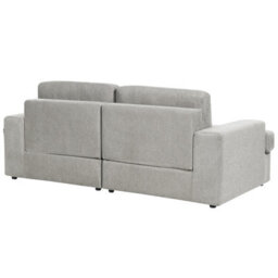 Beliani Living Room Set 4 Seater Alla Fabric Light Grey - thumbnail 6