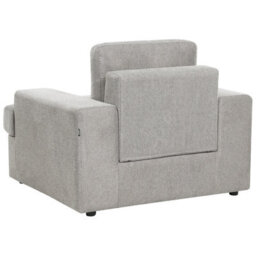 Beliani Living Room Set 4 Seater Alla Fabric Light Grey - thumbnail 8
