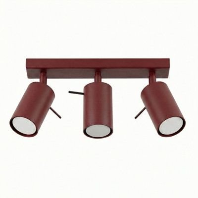 Luminosa Lighting Luminosa Ring Ceiling Spotlight Bar Burgundy 3X Gu10 - image 1